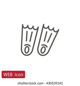 Swimming flippers icon