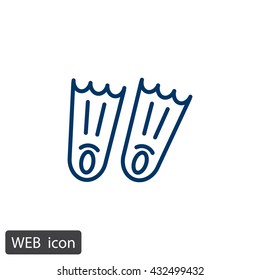 Swimming flippers icon