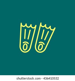 Swimming flippers icon