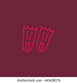 Swimming flippers icon