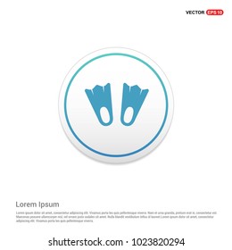 Swimming Flippers Icon Hexa White Background icon template