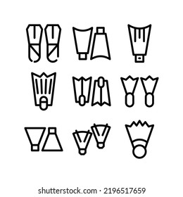 swimming flippers icon or logo isolated sign symbol vector illustration - Collection of high quality black style vector icons
