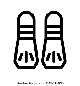 swimming flippers icon or logo isolated sign symbol vector illustration - high quality black style vector icons
