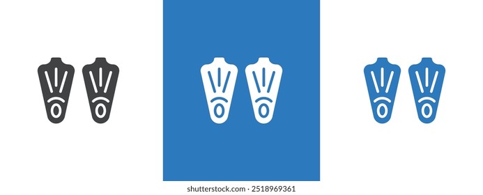 Swimming flippers icon thin line illustration