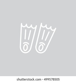  Swimming flippers icon vector.