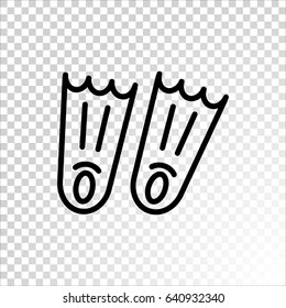  Swimming flippers icon vector.
