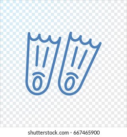  Swimming flippers icon vector.