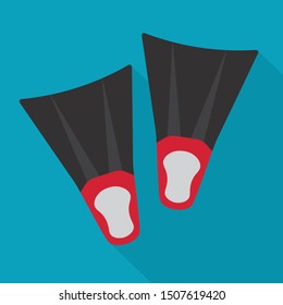 swimming flippers icon- vector illustration