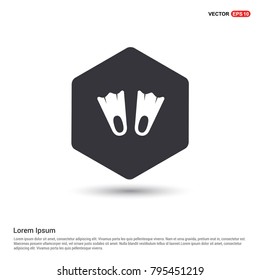 Swimming Flippers Icon White Background icon template