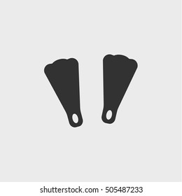 swimming flippers icon,vector design