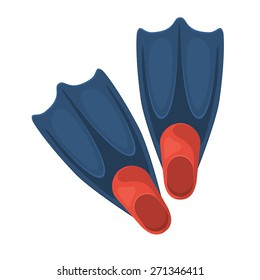 Swimming flippers. Isolated icon pictogram. Eps 10 vector illustration.