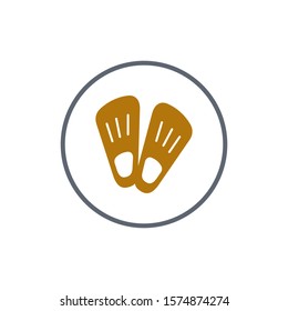 swimming foot icon design template