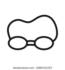 Swimming Glasses icon black and white vector sign