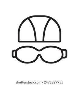 Swimming Glasses Icon Ideal for Aquatic Sports and Pool Gear