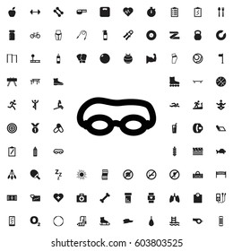 Swimming glasses icon illustration isolated vector sign symbol. fitness icons vector set.