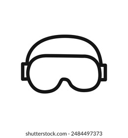 Swimming Glasses icon linear vector graphics sign