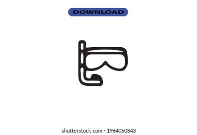 Swimming glasses icon or logo high resolution