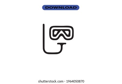 Swimming glasses icon or logo high resolution