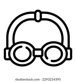 Swimming glasses icon outline vector. Kid guard. Ocean equipment