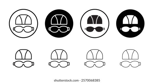 Swimming Glasses icon Outline vector for web ui