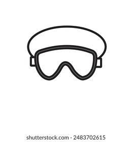 Swimming Glasses icon vector set collection for web