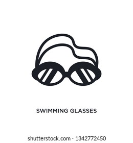 swimming glasses isolated icon. simple element illustration from nautical concept icons. swimming glasses editable logo sign symbol design on white background. can be use for web and mobile