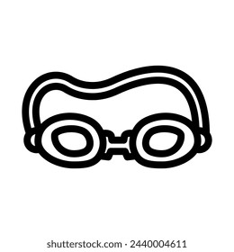 swimming glasses line icon illustration vector graphic. Simple element illustration vector graphic, suitable for app, websites, and presentations isolated on white background