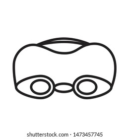 Swimming glasses line icon logo design