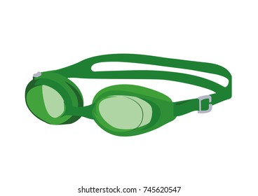 Swimming glasses realistic vector illustration isolated no background