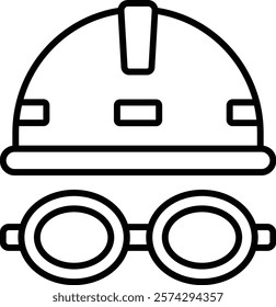 Swimming Glasses vector icon. Can be used for printing, mobile and web applications.