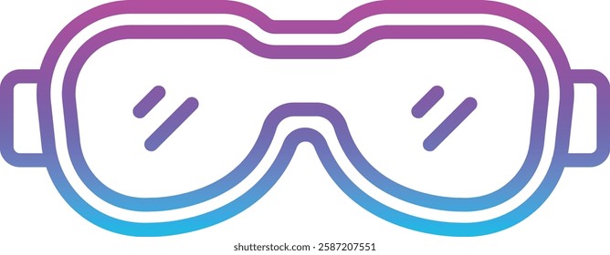 Swimming Glasses vector icon. Can be used for printing, mobile and web applications.
