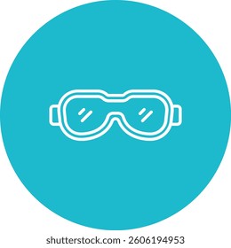 Swimming Glasses vector icon. Can be used for printing, mobile and web applications.