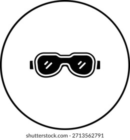 Icono de Vector de gafas de natación. Se puede utilizar para aplicaciones de impresión, móviles y de Web.