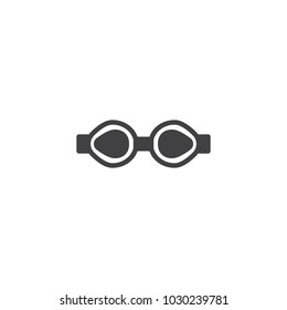 Swimming glasses vector icon. filled flat sign for mobile concept and web design. simple solid icon. Symbol, logo illustration. Pixel perfect vector graphics