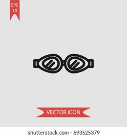 Swimming glasses vector icon, illustration symbol