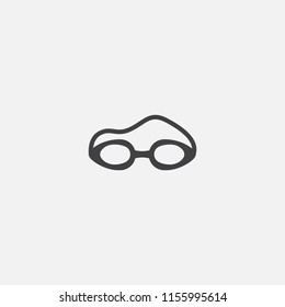 swimming goggles base icon. Simple sign illustration. swimming goggles symbol design from Beach series. Can be used for web, print and mobile