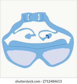 gafas de natación. Gafas de natación azules