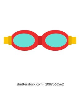 Swimming Goggles Flat Clipart Vector Illustration