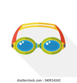 Swimming Goggles Flat Icon