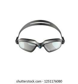 Swimming goggles flat icon. Swimming pool, professional sport, sports equipment. Water sport concept. Vector can be used for topics like leisure, hobby, healthy lifestyle