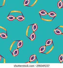 swimming goggles flat icon,eps10 seamless pattern background