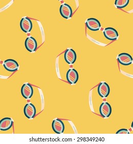 swimming goggles flat icon,eps10 seamless pattern background