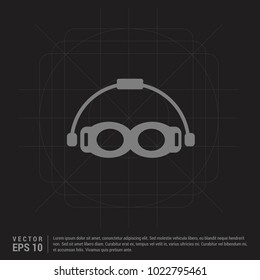 Swimming Goggles Icon - Black Creative Background