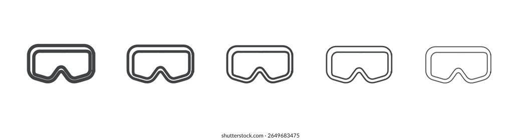 swimming goggles icon flat thin illustration symbol