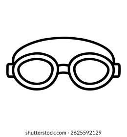 swimming goggles icon on white background vector
Vector icon sport and health