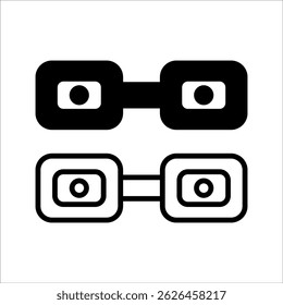 Swimming goggles icon set Vector. Flat vector illustration in black on white background. EPS 10