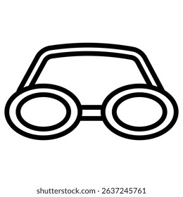 swimming goggles icon Simple thin line stroke