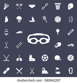 Swimming goggles icon. Sport set of icons