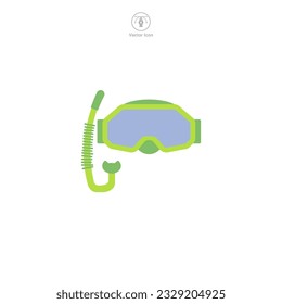 Swimming Goggles icon symbol vector illustration isolated on white background