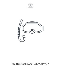 Swimming Goggles icon symbol vector illustration isolated on white background